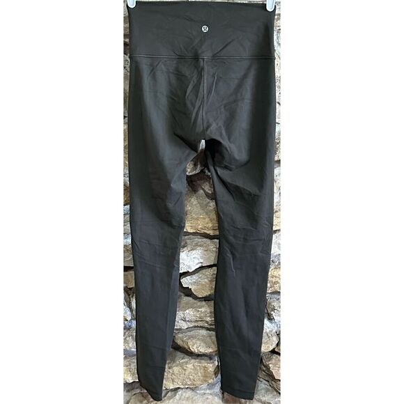 Women's Olive Size 6 Lululemon Wunder Under Hi-Rise Tight Pull-On Luon 28" - Picture 2 of 4